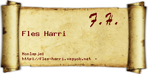 Fles Harri névjegykártya